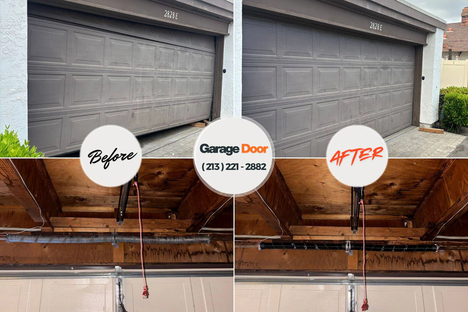 Before and after: garage door repair 71418